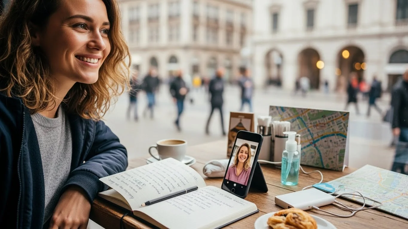 How to Stay Connected Safely While Traveling Solo